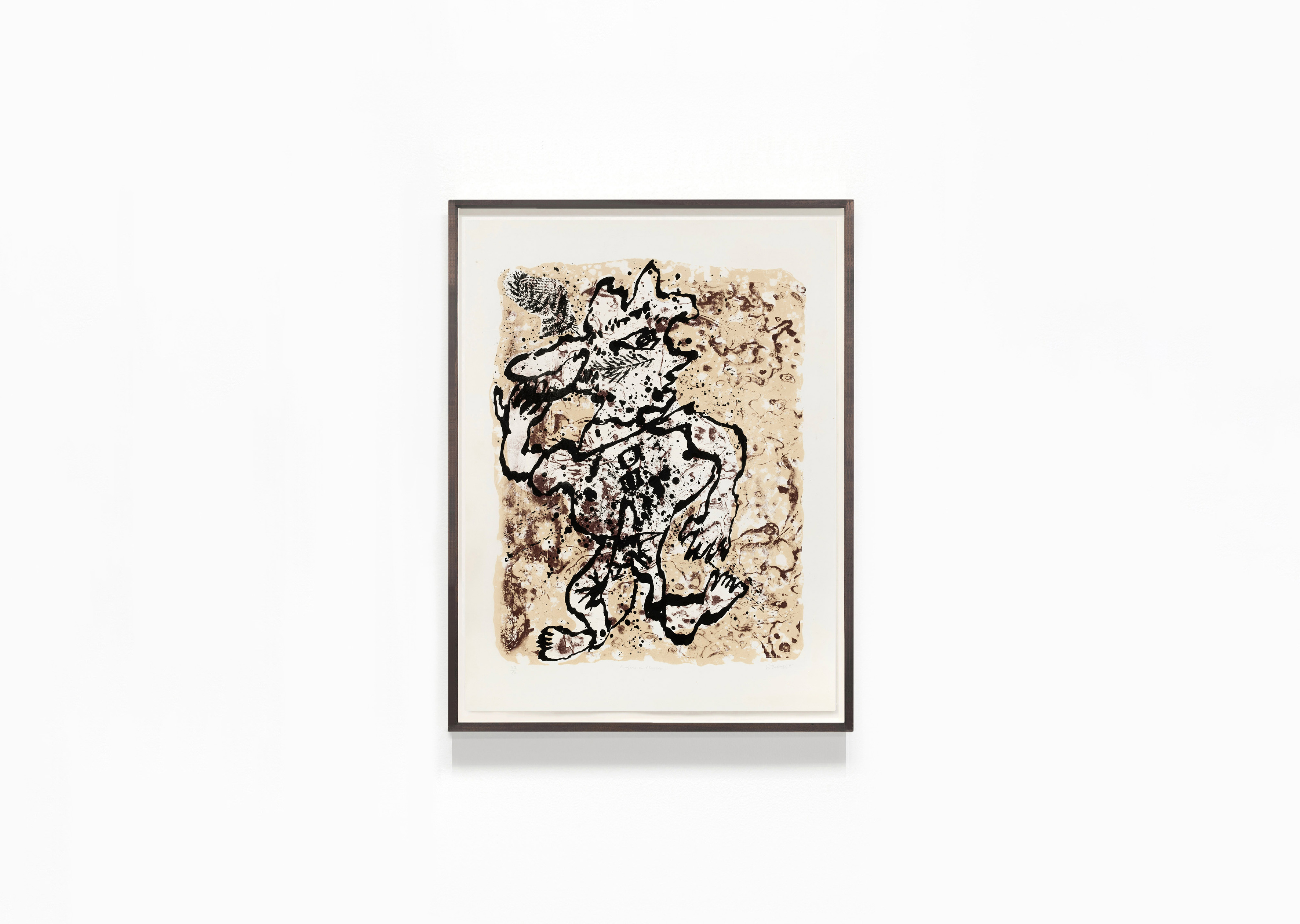 estampe Fougère au chapeau Jean Dubuffet