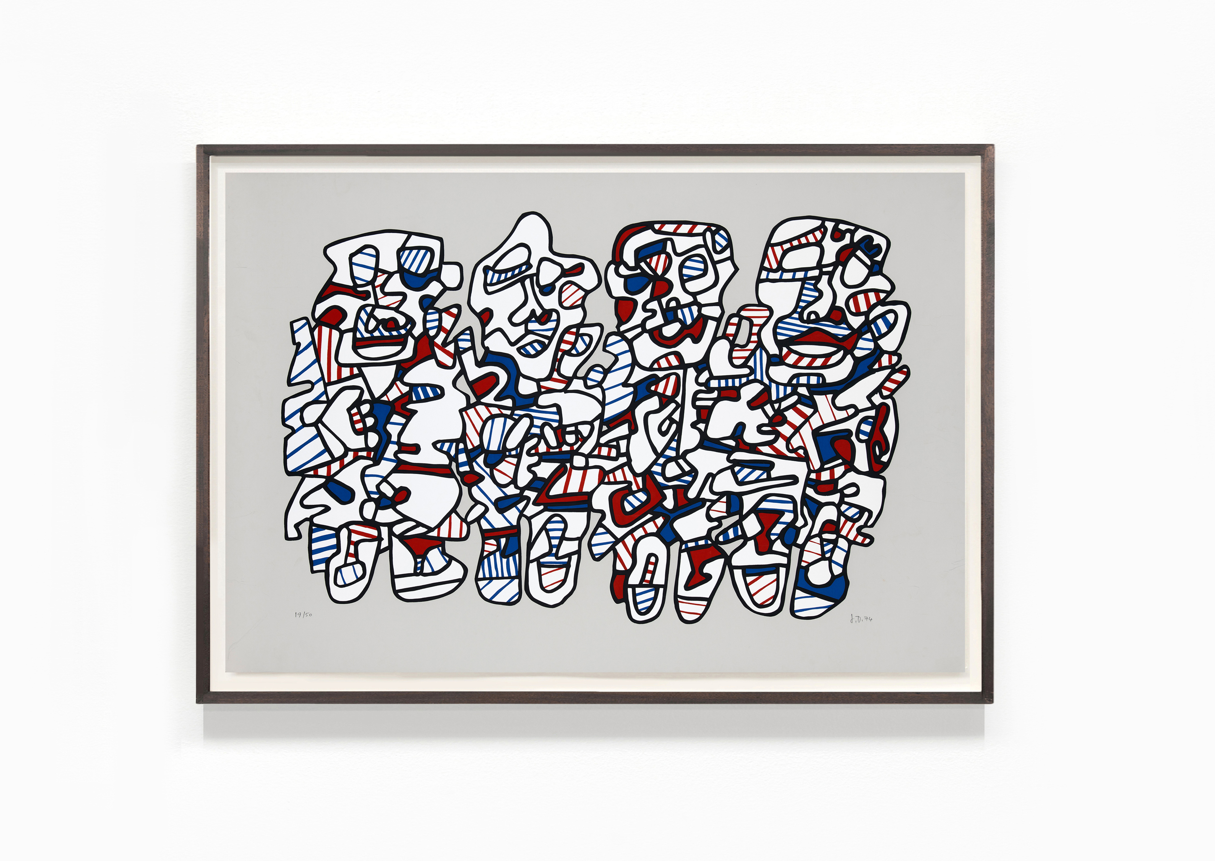 estampe Quatre personnages Jean Dubuffet