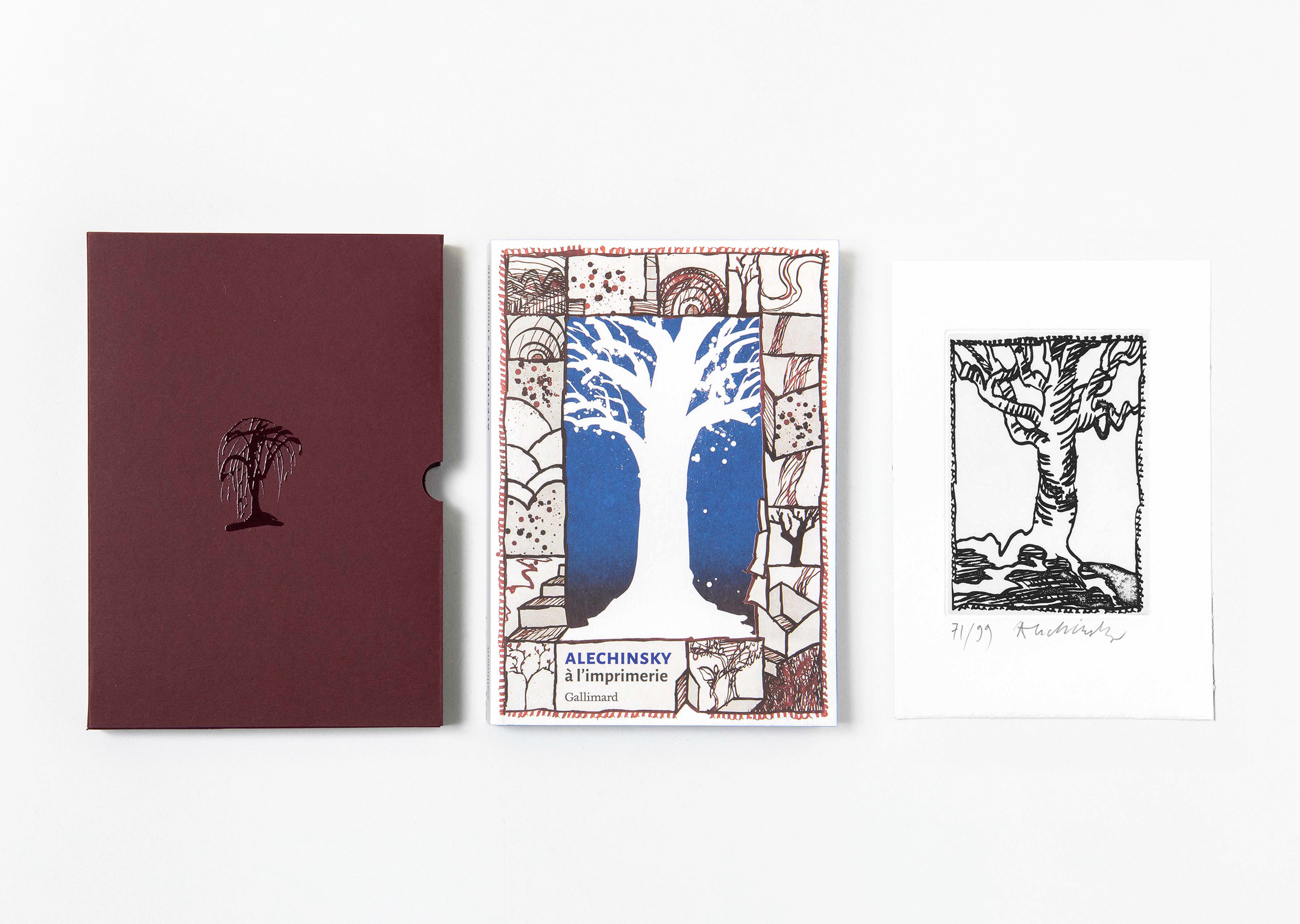 estampe A l'imprimerie  Pierre Alechinsky