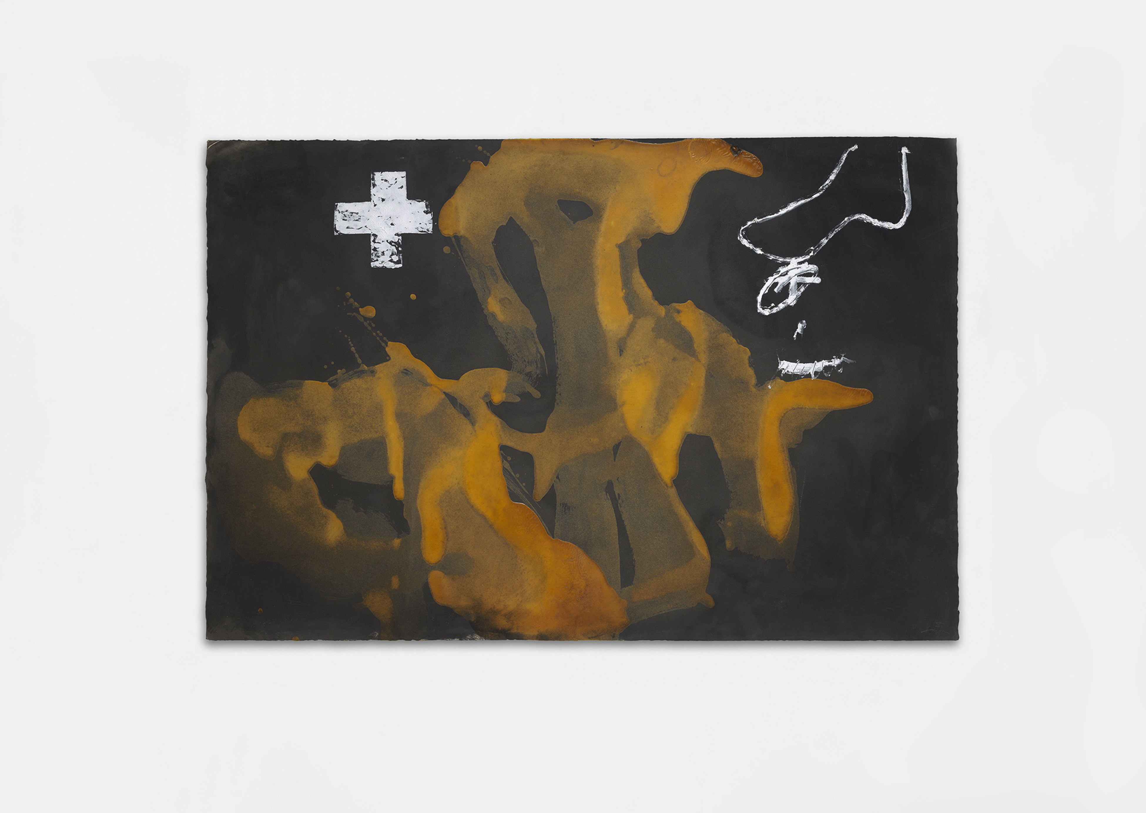 oeuvre Vernis, creu i peu Antoni Tàpies