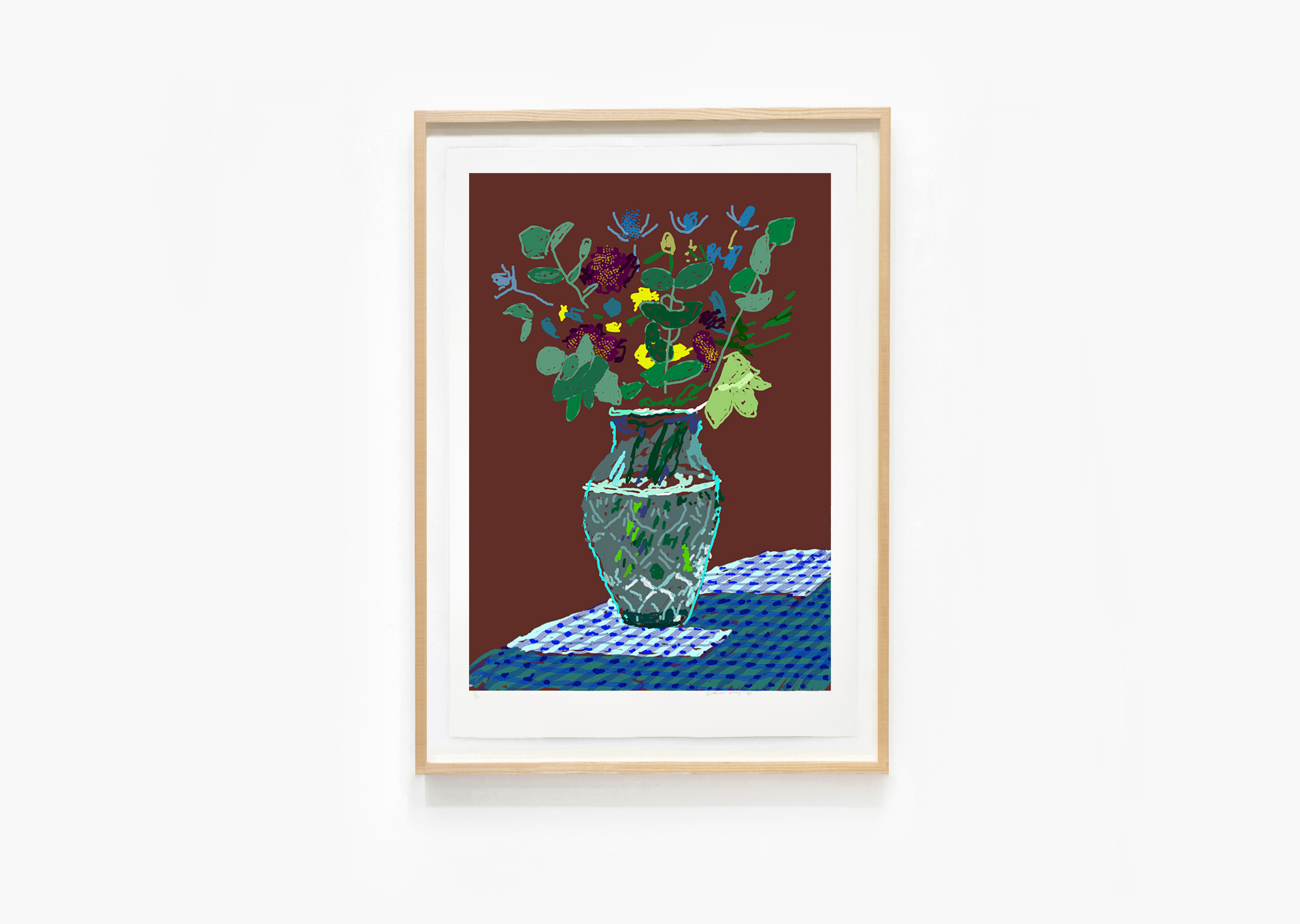 oeuvre 25th March 2021, Flowers on the Table Edge David Hockney
