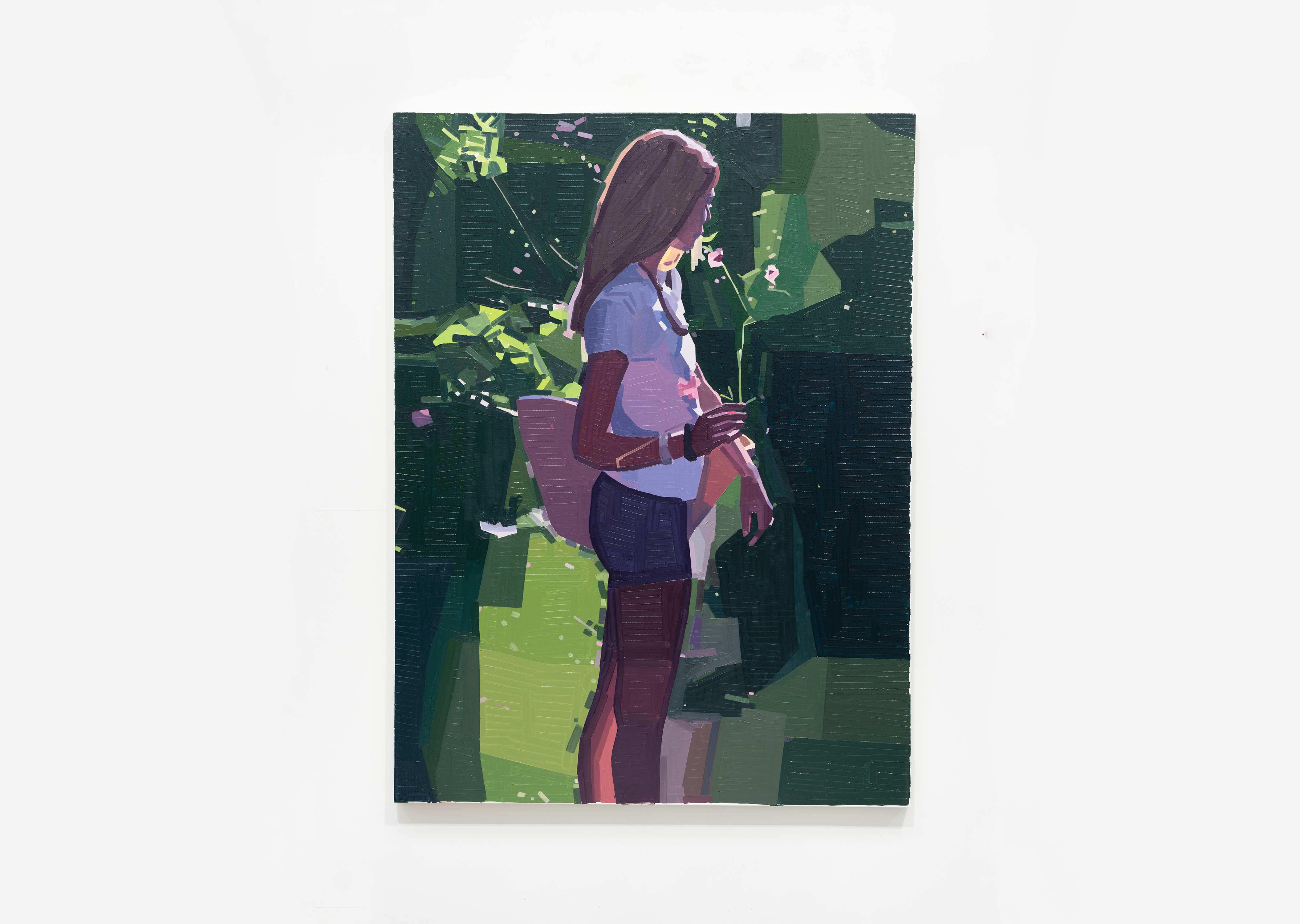 oeuvres Young Woman Holding Flower Guy Yanai