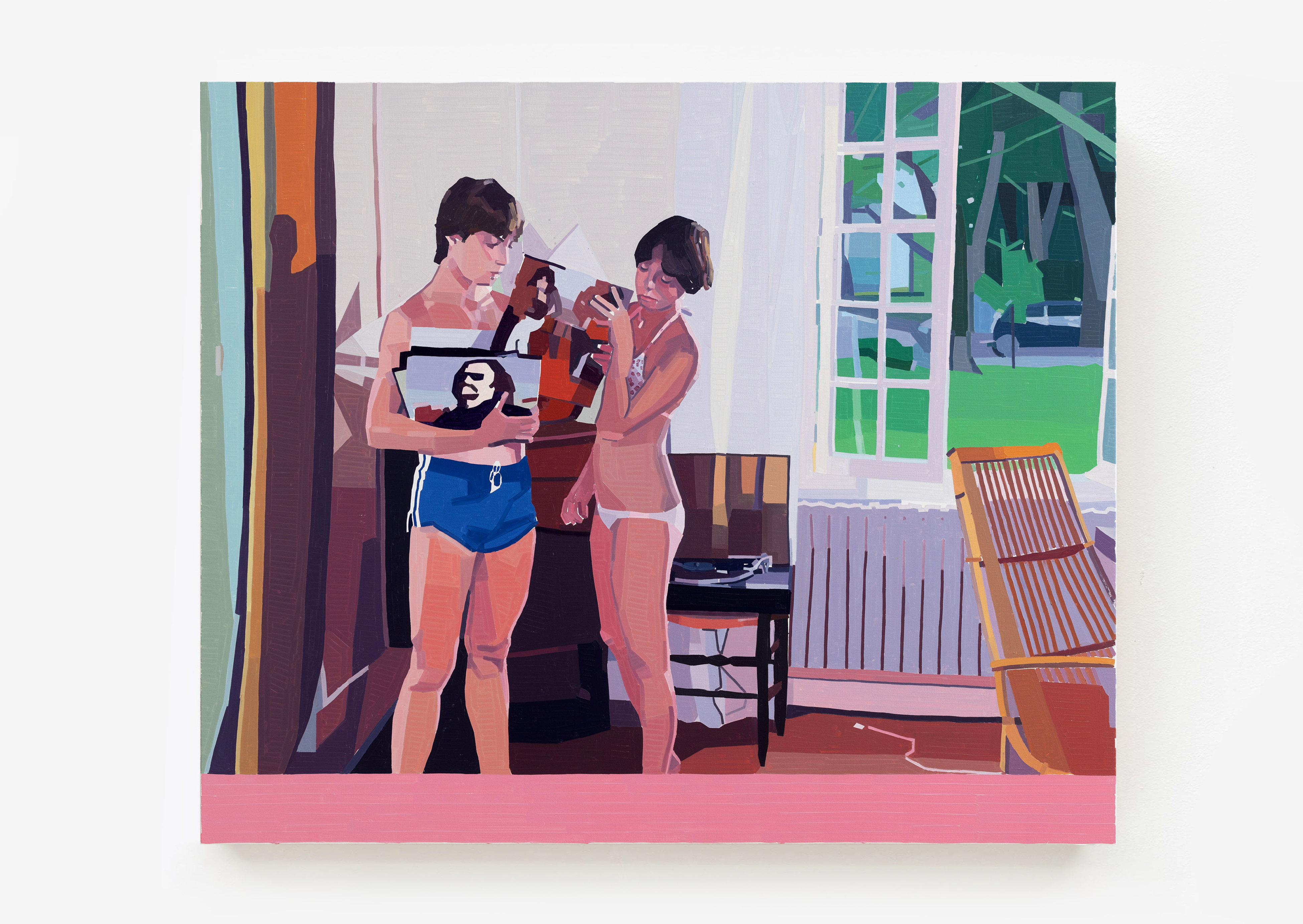 oeuvre Young Couple Playing Records Guy Yanai