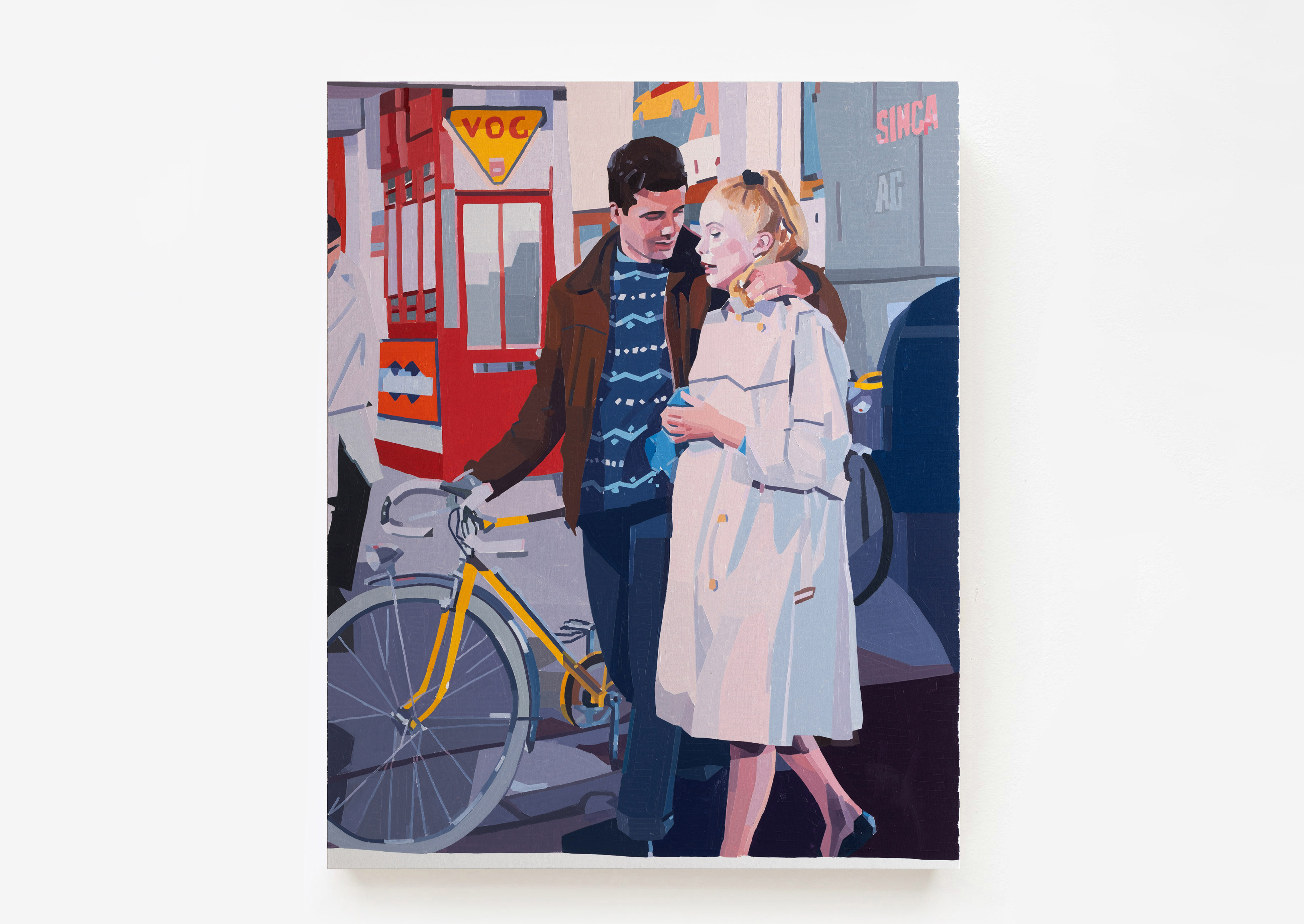 oeuvre Couple Walking with Bicycle Guy Yanai